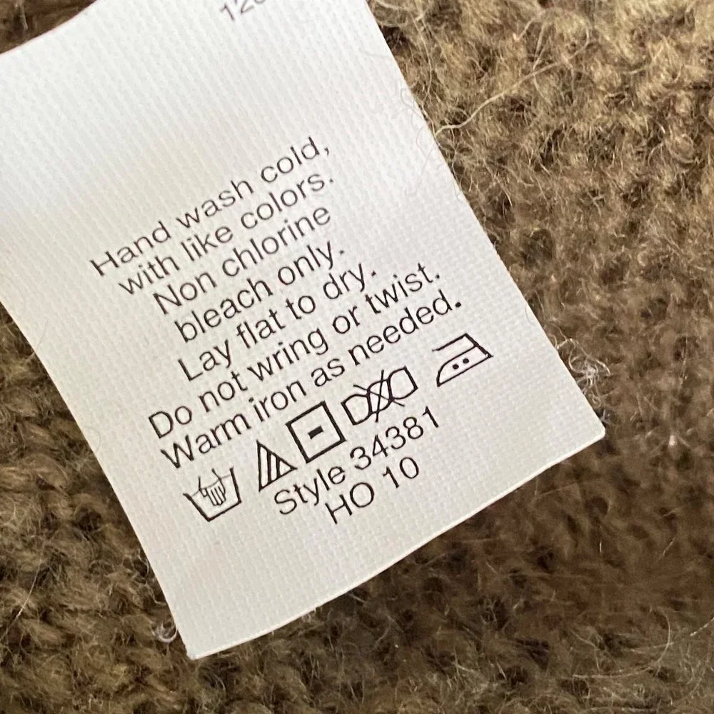 J. Crew Shawl Collar Mohair Sweater in Olive Green, XS